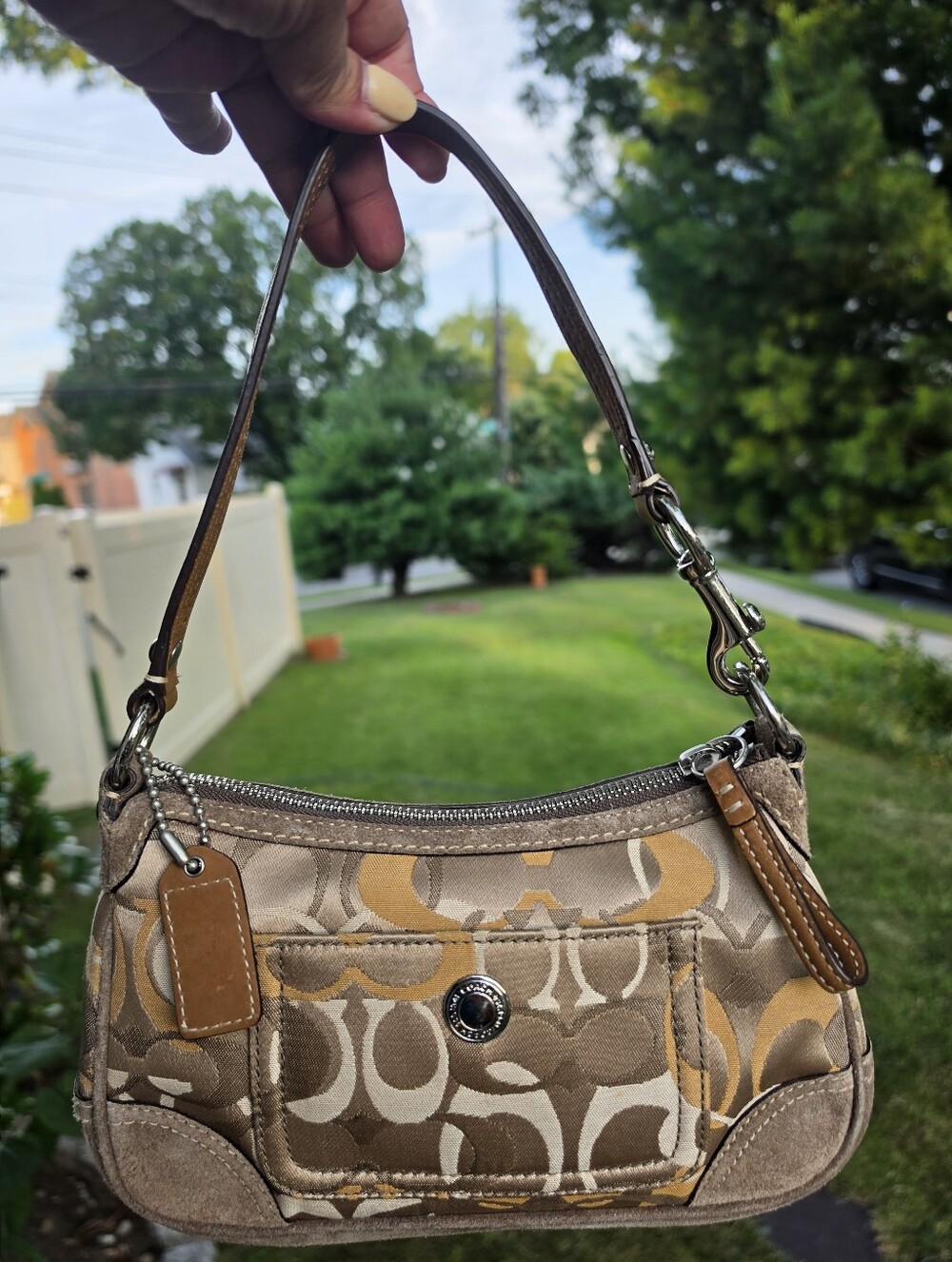 Vintage Coach Chelsea Optic Signature Demi Mini Shoulder Bag.
